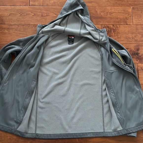 The North Face Zipper Up Hoodie Men Grey Size S Jacket inside Fleece - Picture 10 of 10